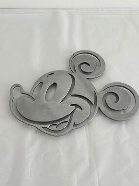 Vintage Disney Mickey Mouse aluminum metal trivet filagree design hot plate